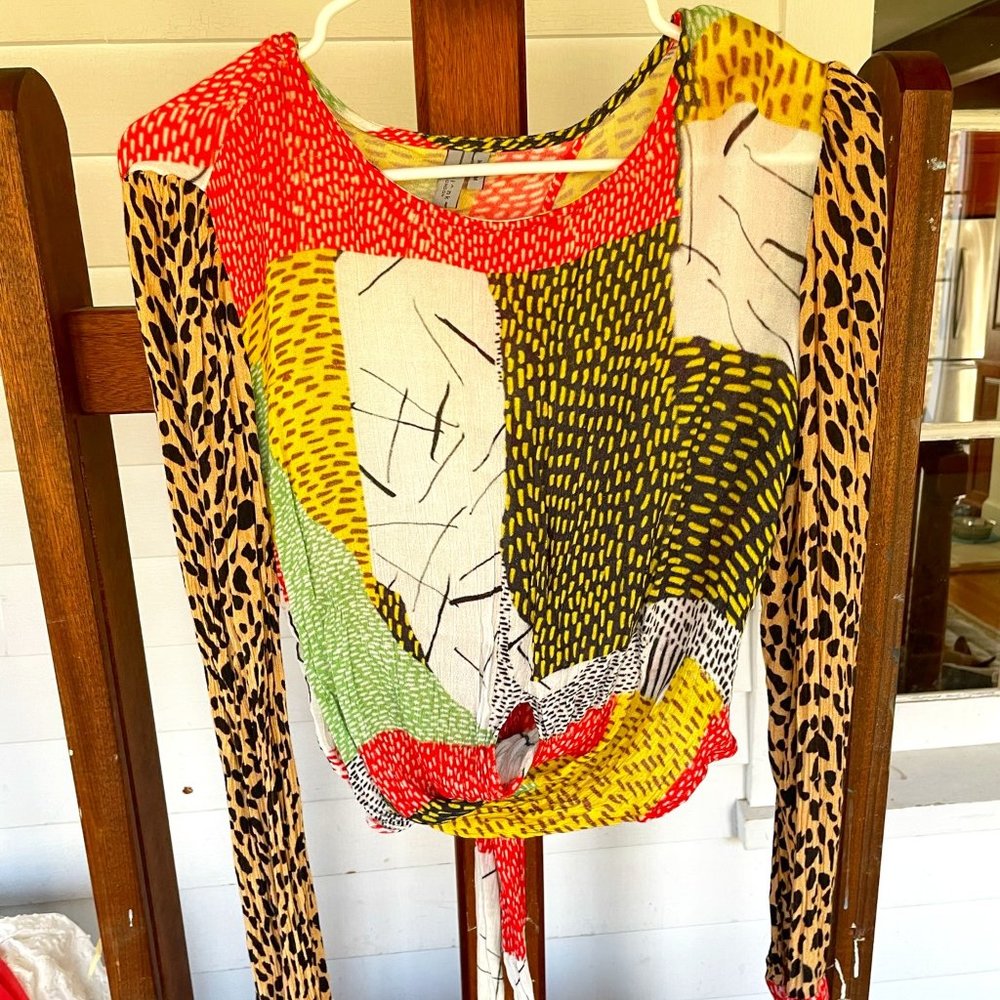 Anthropologie Blnk London Wrap-around Blouse